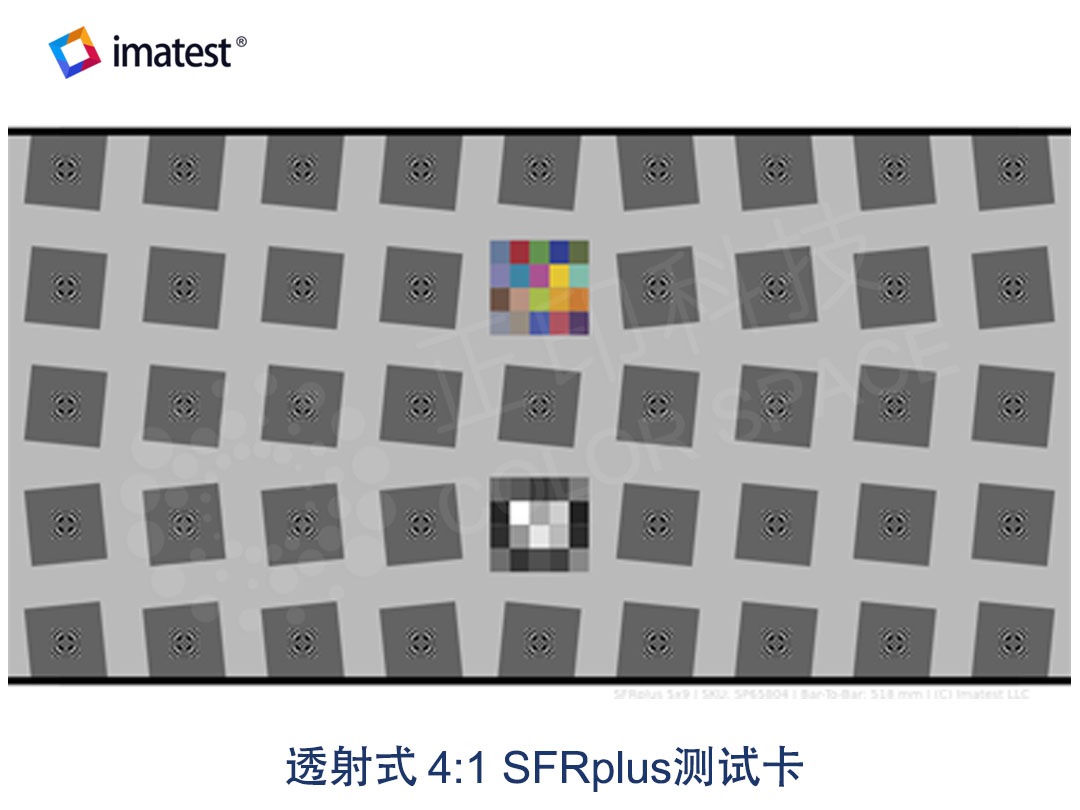 Transmissive 4:1 SFRplus Test Chart for  Light box