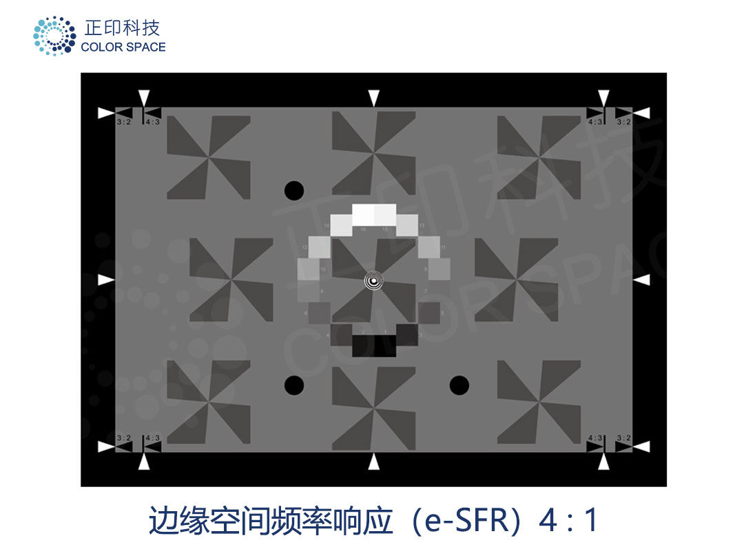 e-SFR test chart with 4:1 edge reflectance ratio